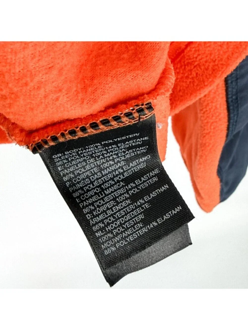 The North Face Sweater Mens Large Orange 1/4 Zip Fleece Pullover‎ Hiking Outdoor